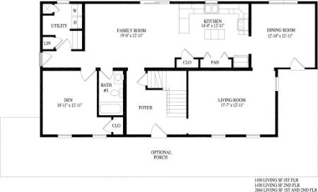 Morris Modular Home Floor Plan First Floor
